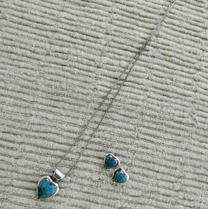 DTR China silver & turquoise set